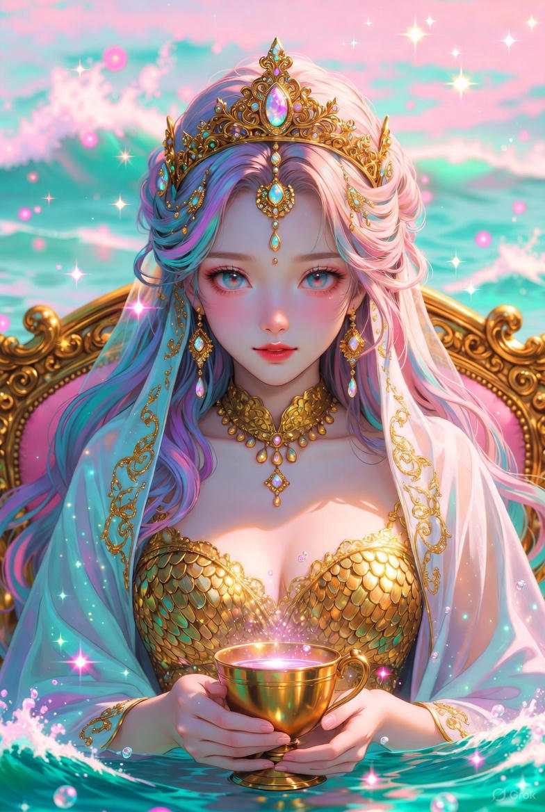 【11/23 今日のタロット】カップのクイーン正位置